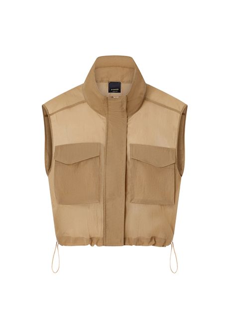 Gilet Pinko donna 104852 A2EK Fisarmonica marrone gilet leggero PINKO | Gilet | 104852 A2EKC82